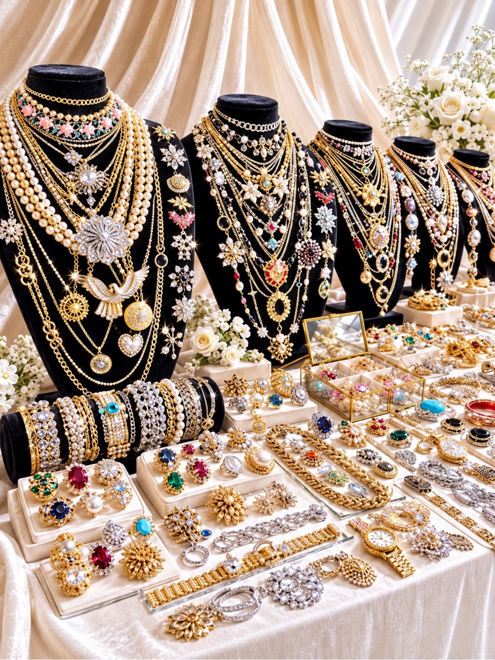 2 LB Best in Show™ Jewelry Lot Vintage Modern Gold Silver Reseller Mix